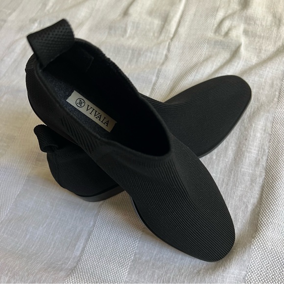 SOLD VIVAIA Square-Toe Water-Repellent Black Ankle Chelsea Boots (Ryan) Size 39 - Picture 14 of 15